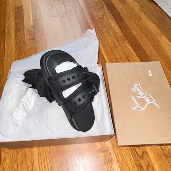 Christian Louboutin Daddy Pool flat leather sandals main image 5